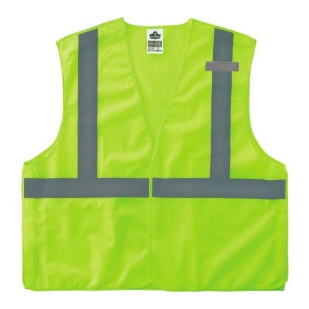 GloWear 8215BA-S Breakaway Mesh Hi-Vis Safety Vest, Class 2, Economy, 2XL, Lime